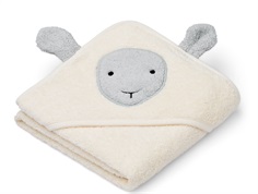 Liewood creme de la creme sheep hooded baby towel Albert